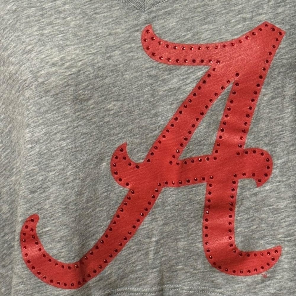 PINK Victoria’s Secret Alabama Crimson Tide Crop Tee Medium - Picture 4 of 8